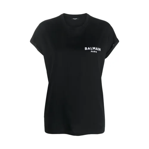Balmain - Tops > T-Shirts - Black - Balmain - Modalova