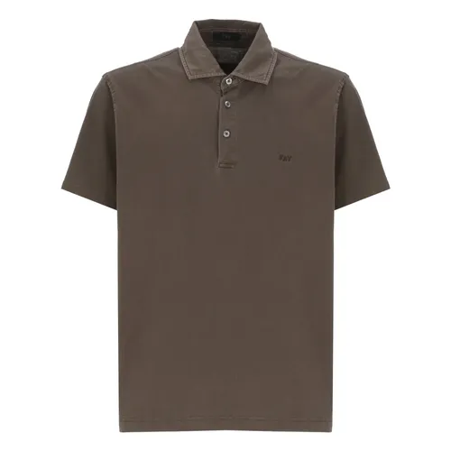 Fay - Tops > Polo Shirts - Brown - Fay - Modalova