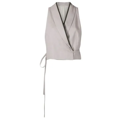 Tops > Sleeveless Tops - - Brunello Cucinelli - Modalova
