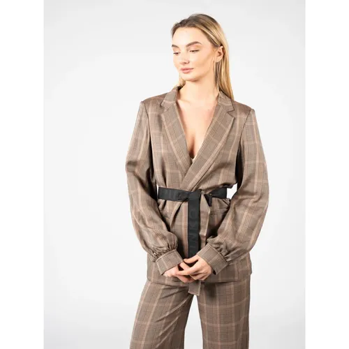 Pinko - Jackets > Blazers - Brown - Pinko - Modalova