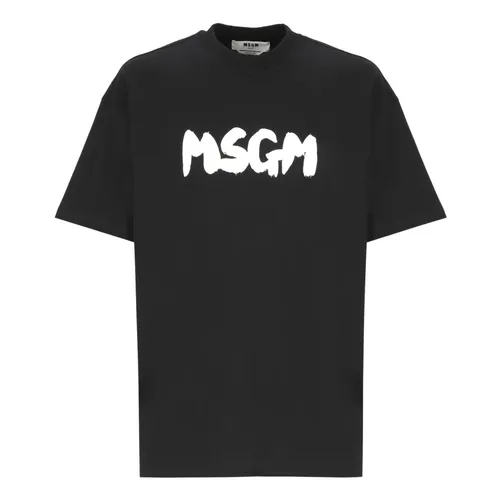 Msgm - Tops > T-Shirts - Black - Msgm - Modalova