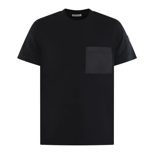 Moncler - Tops > T-Shirts - Black - Moncler - Modalova