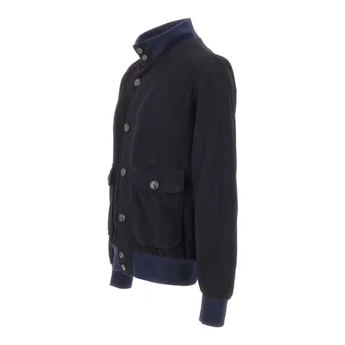 Jackets > Leather Jackets - - Barba - Modalova