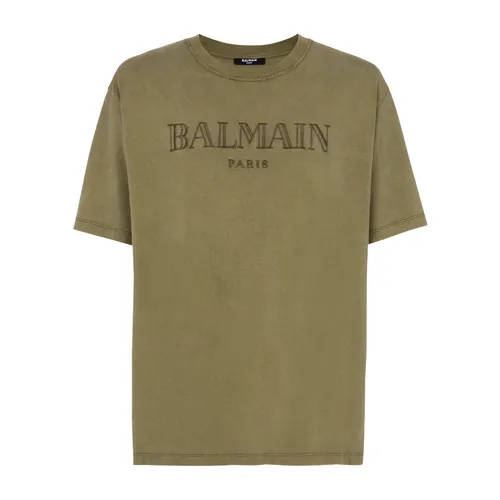 Balmain - Tops > T-Shirts - Green - Balmain - Modalova