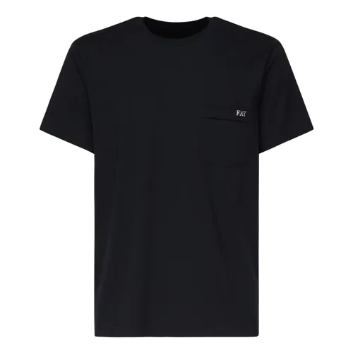Fay - Tops > T-Shirts - Black - Fay - Modalova