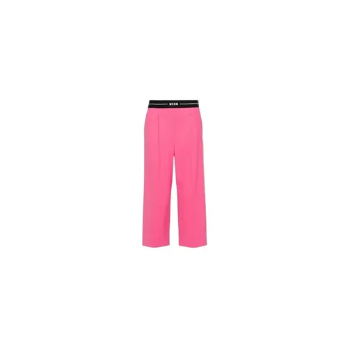 Trousers > Cropped Trousers - - Msgm - Modalova