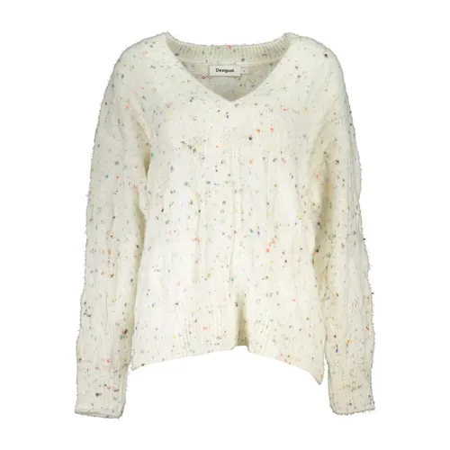 Knitwear > V-neck Knitwear - - Desigual - Modalova