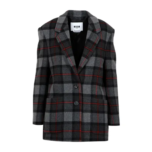 Msgm - Jackets > Blazers - Gray - Msgm - Modalova