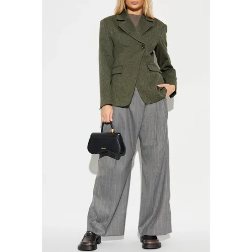 Ganni - Jackets > Blazers - Green - Ganni - Modalova