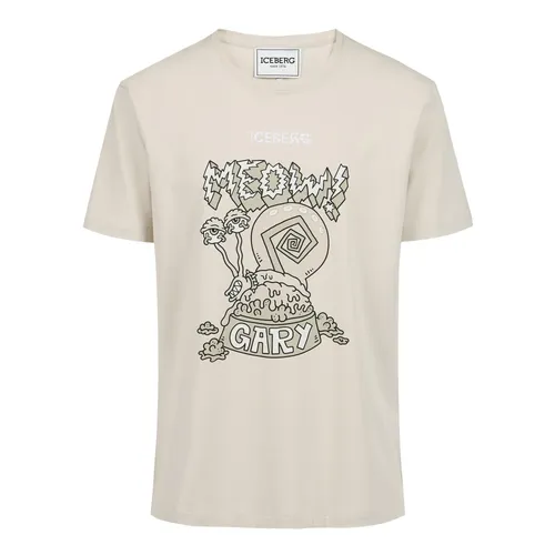 Iceberg - Tops > T-Shirts - Beige - Iceberg - Modalova