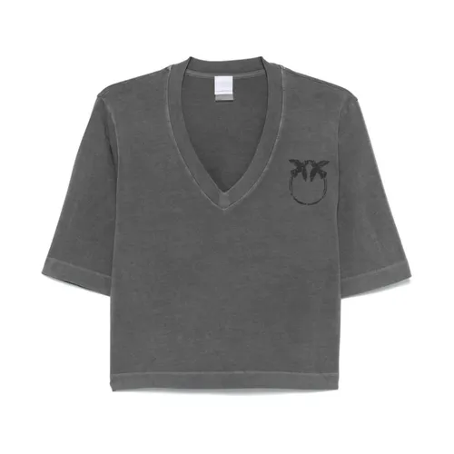 Pinko - Tops > T-Shirts - Gray - Pinko - Modalova