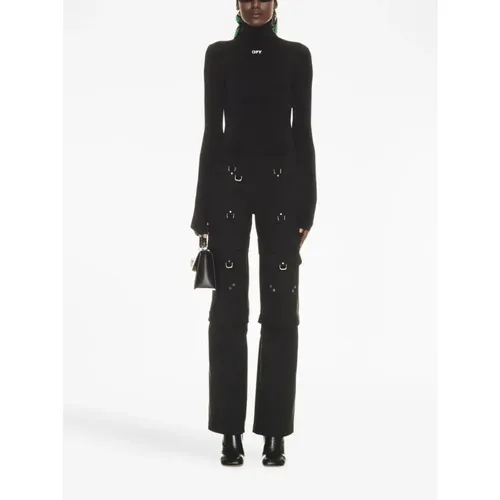 Trousers > Straight Trousers - - Off White - Modalova