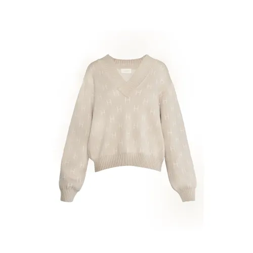 Knitwear > V-neck Knitwear - - Hést - Modalova