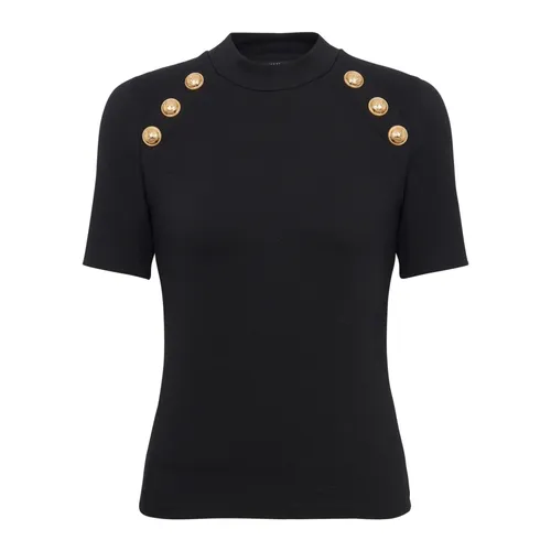 Balmain - Tops > T-Shirts - Black - Balmain - Modalova