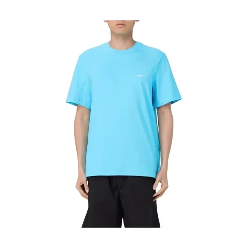 Msgm - Tops > T-Shirts - Blue - Msgm - Modalova