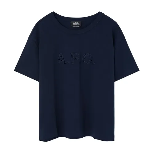 A.p.c. - Tops > T-Shirts - Blue - A.p.c. - Modalova