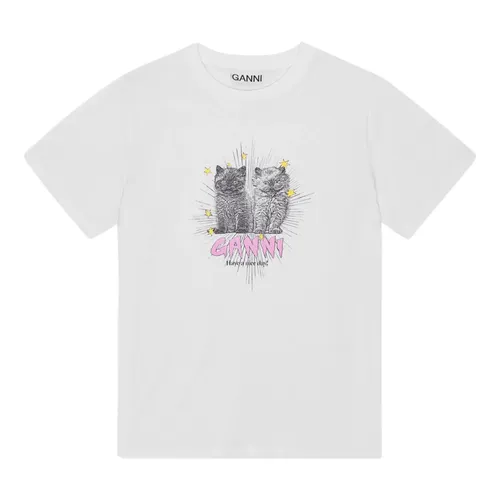 Ganni - Tops > T-Shirts - White - Ganni - Modalova