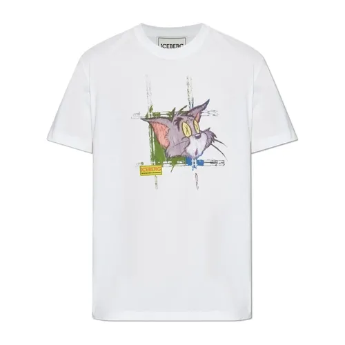 Iceberg - Tops > T-Shirts - White - Iceberg - Modalova