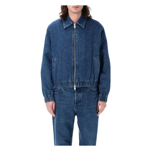 Jackets > Denim Jackets - - Ami Paris - Modalova