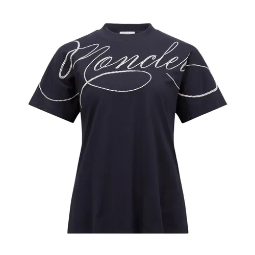 Moncler - Tops > T-Shirts - Blue - Moncler - Modalova
