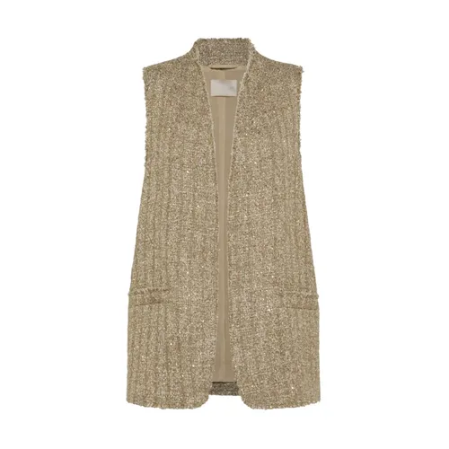 Momoni - Jackets > Vests - Yellow - Momoni - Modalova