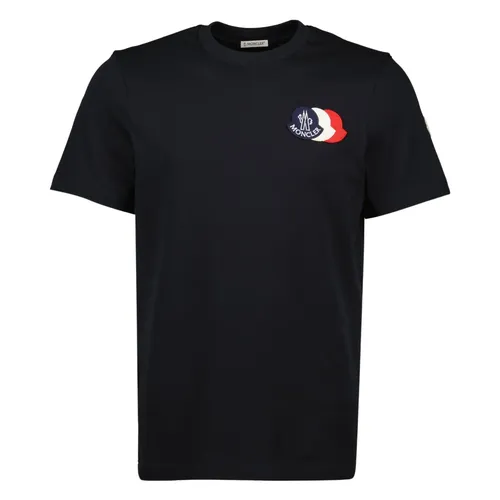 Moncler - Tops > T-Shirts - Blue - Moncler - Modalova