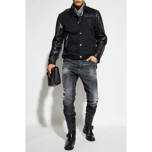 Jackets > Leather Jackets - - Dsquared2 - Modalova