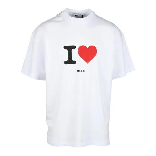 Msgm - Tops > T-Shirts - White - Msgm - Modalova