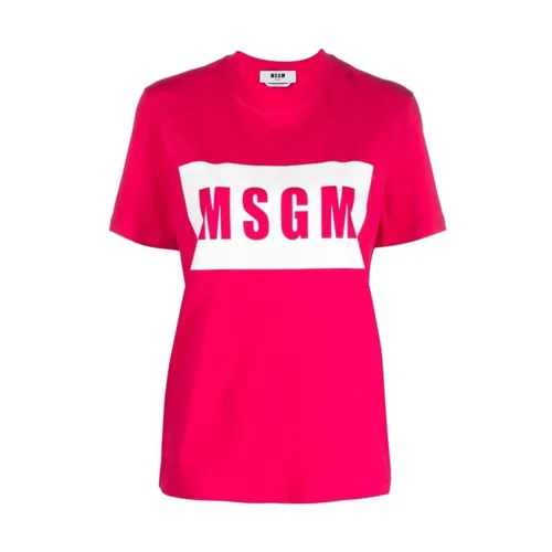 Msgm - Tops > T-Shirts - Pink - Msgm - Modalova