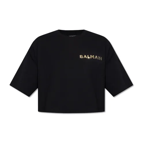 Balmain - Tops > T-Shirts - Black - Balmain - Modalova