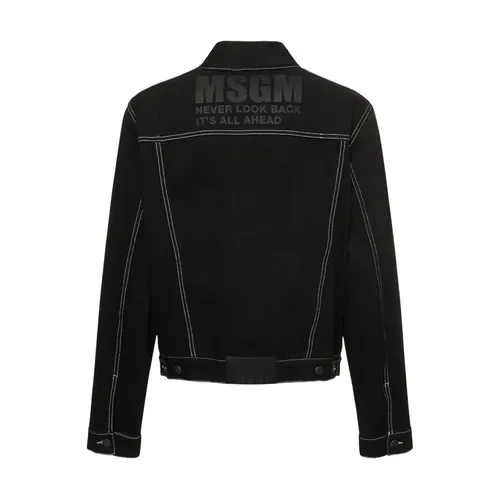 Jackets > Denim Jackets - - Msgm - Modalova