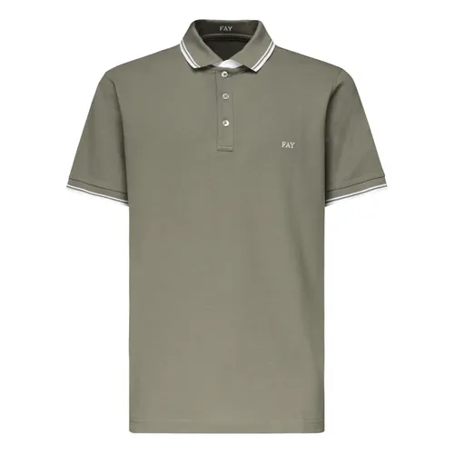 Fay - Tops > Polo Shirts - Green - Fay - Modalova