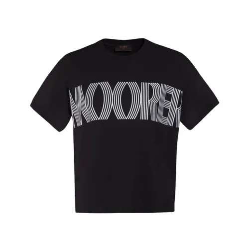 Moorer - Tops > T-Shirts - Black - Moorer - Modalova