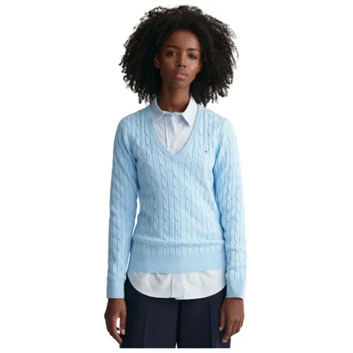 Knitwear > V-neck Knitwear - - Gant - Modalova