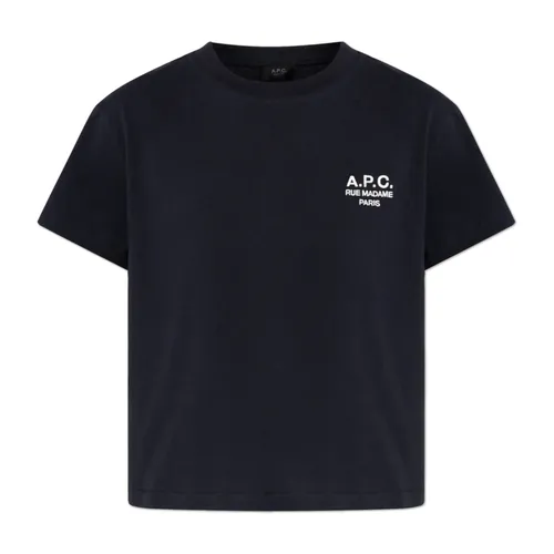 A.p.c. - Tops > T-Shirts - Black - A.p.c. - Modalova