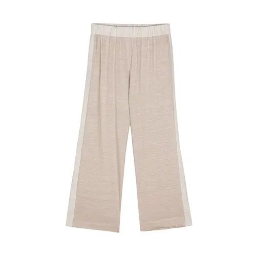 Trousers > Wide Trousers - - Le Tricot Perugia - Modalova