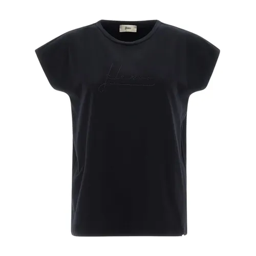 Herno - Tops > T-Shirts - Black - Herno - Modalova