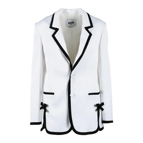Msgm - Jackets > Blazers - White - Msgm - Modalova