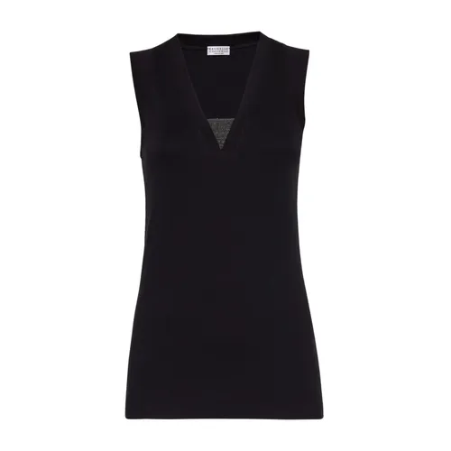 Tops > Sleeveless Tops - - Brunello Cucinelli - Modalova