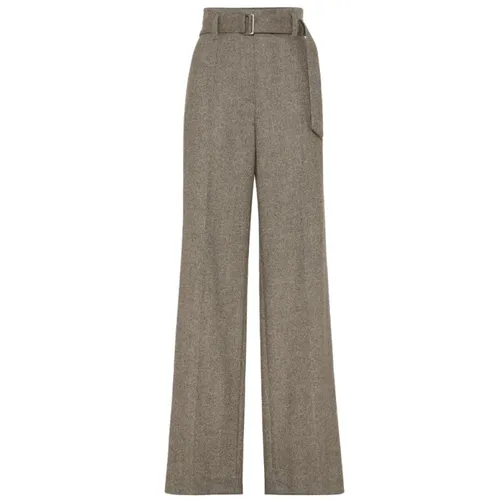 Trousers > Wide Trousers - - Brunello Cucinelli - Modalova