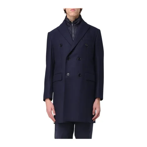 Coats > Double-Breasted Coats - - Fay - Modalova