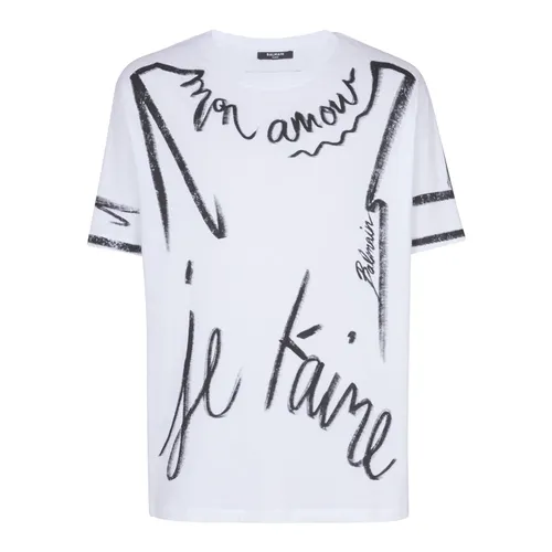 Balmain - Tops > T-Shirts - White - Balmain - Modalova