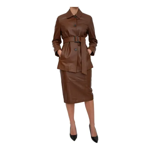 Jackets > Leather Jackets - - Max Mara - Modalova