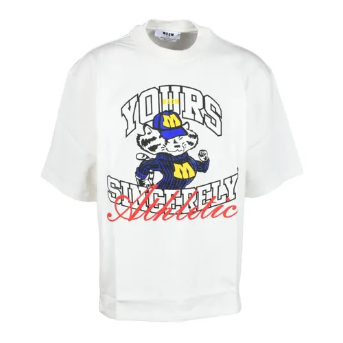 Msgm - Tops > T-Shirts - Beige - Msgm - Modalova