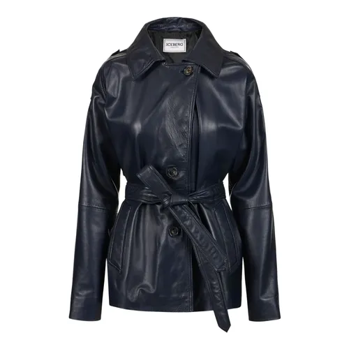 Jackets > Leather Jackets - - Iceberg - Modalova
