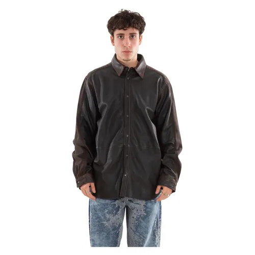 Jackets > Leather Jackets - - Diesel - Modalova