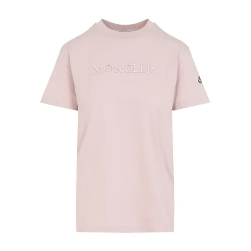 Moncler - Tops > T-Shirts - Pink - Moncler - Modalova