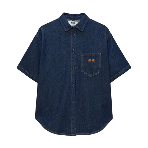 Blouses & Shirts > Denim Shirts - - Msgm - Modalova