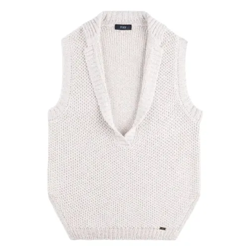 Knitwear > V-neck Knitwear - - Fay - Modalova