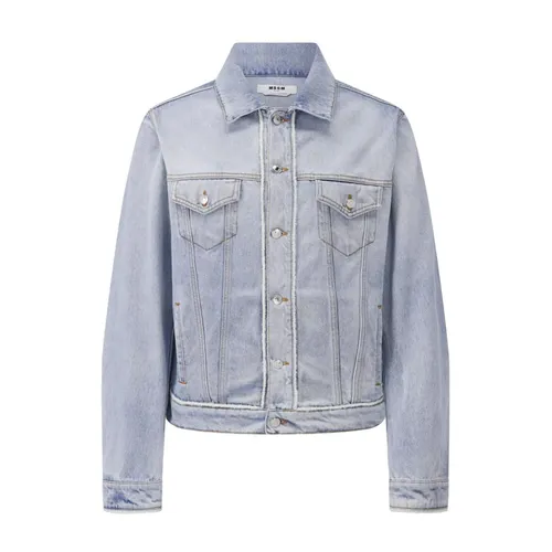 Jackets > Denim Jackets - - Msgm - Modalova